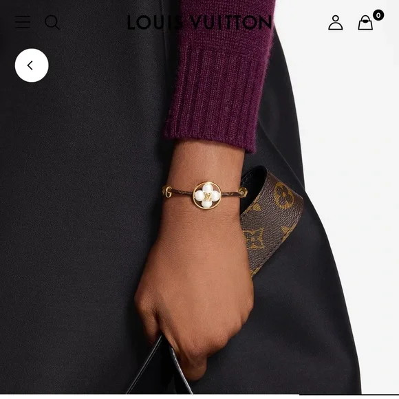 Louis Vuitton Black and Gold Bracelet - Picture 10 of 12